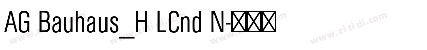 AG Bauhaus_H LCnd N字体转换